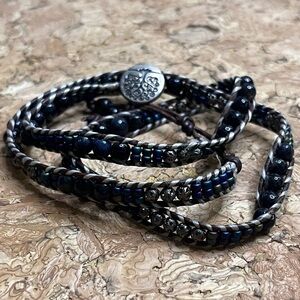 Blue Tone Wrap Bracelet